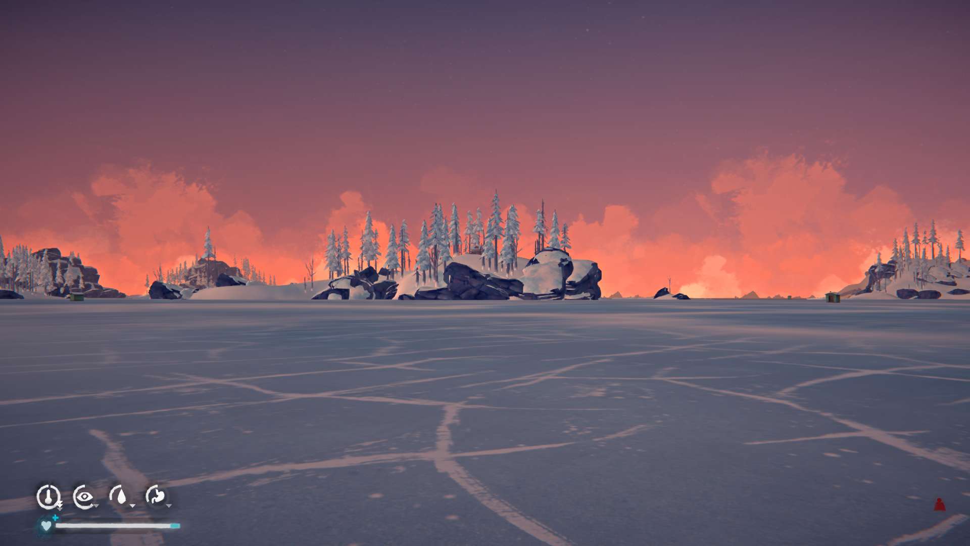 Скриншот игры The Long Dark, красивый пейзаж с природой