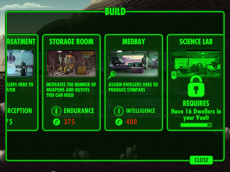 Скриншот из игры Fallout Shelter