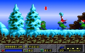 Скриншот игры Jazz Jackrabbit - Holiday Hare 1994