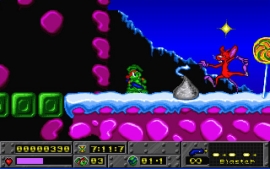 Скриншот игры Jazz Jackrabbit - Holiday Hare 1995